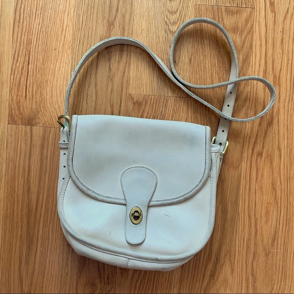 Vintage white Coach crossbody purse